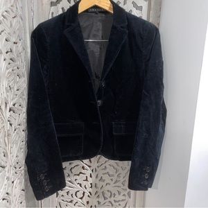 Theory~ Black Corduroy Blazer~ Button Front~ Woman’s Size 6 Suit Jacket